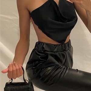 Princess Polly Black Crop Top